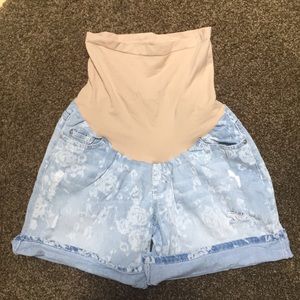 Indigo Blue Medium Maternity Shorts